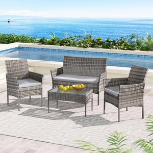 Set zahrad.nábytku 7-dílný ratanový Avenberg GRANDE šedá