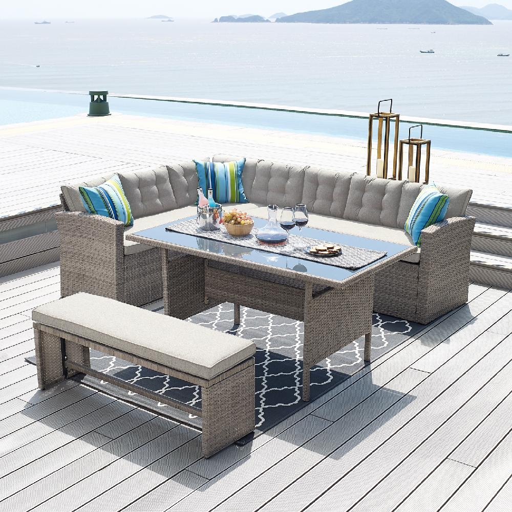 Avenberg MARTINIK/ PACIFIK Kerti sarokgarnitúra - Világosszürke