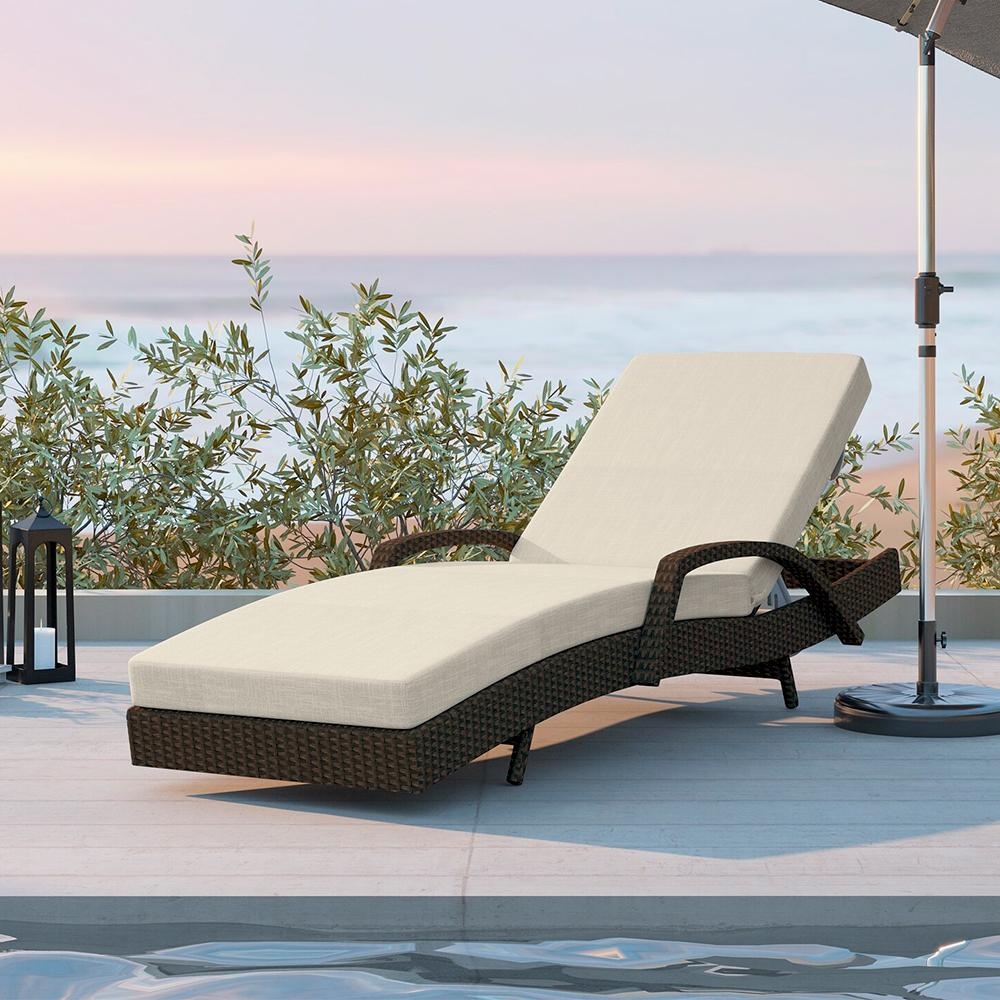 Avenberg VARADERO Kerti relaxációs napozóágy - barna/bézs