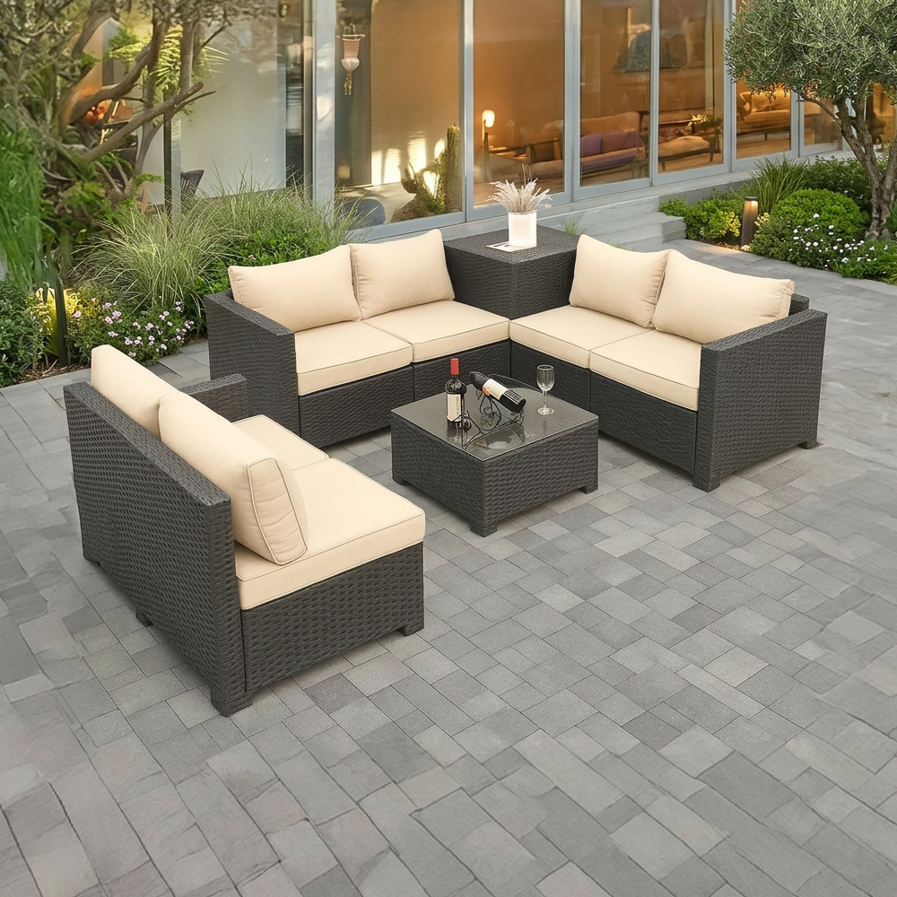 Avenberg ENCANTA Nagy kerti kanapé szett párnákkal és tárolóval