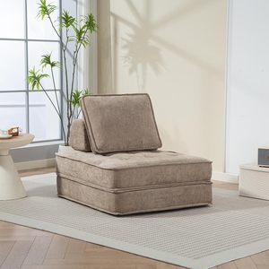 Rozkládací multifunkční sofa CATINI CALMERO světle hnědá