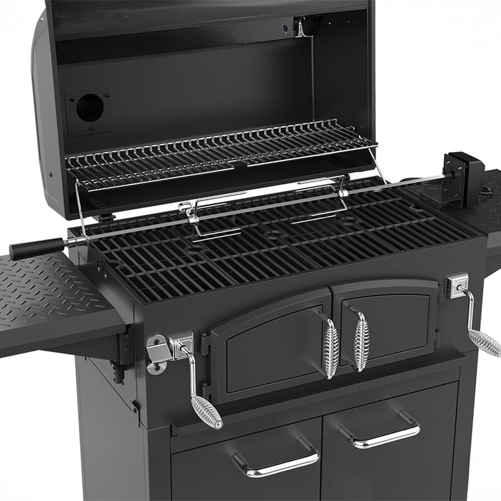 Grill nyárs + 220 V elektromos motorral a RANGLER grillhez