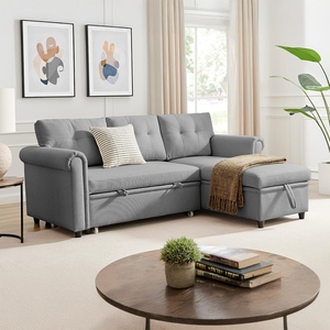 Rohová rozkládací sedací souprava Catini NESTA šedá