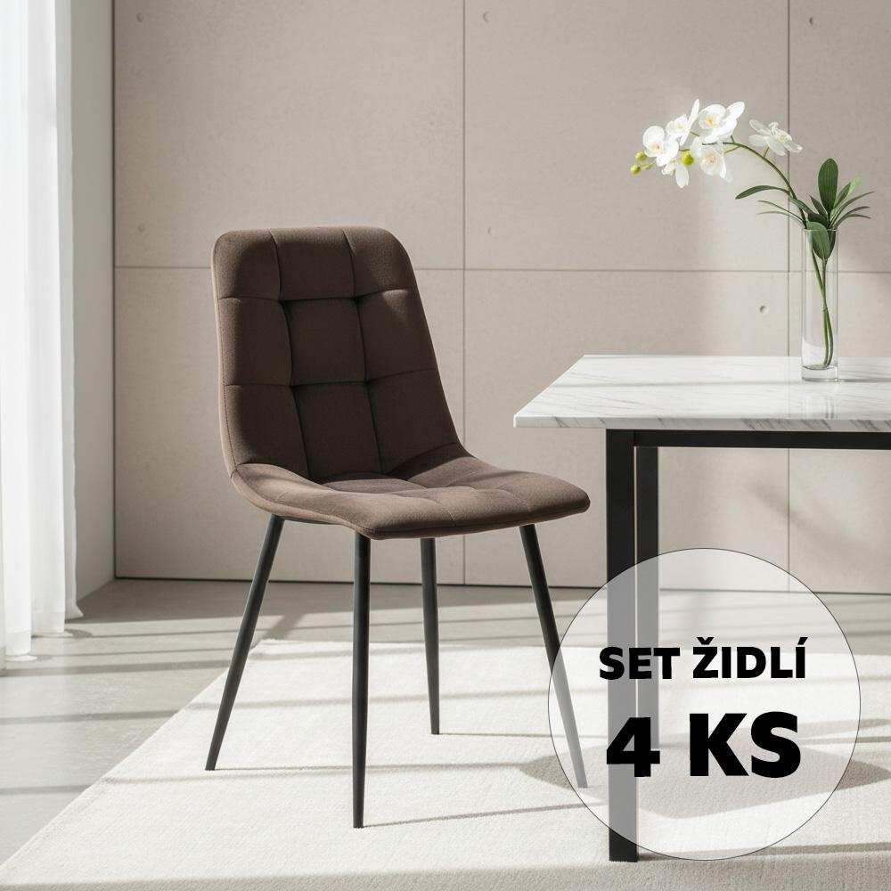 Avenberg ARDEN Étkezőszék szett - 4db, barna