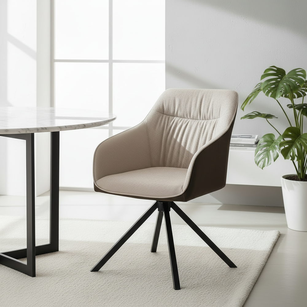 Avenberg LARO Étkezőszék szett - 2db, forgó, bézs-barna