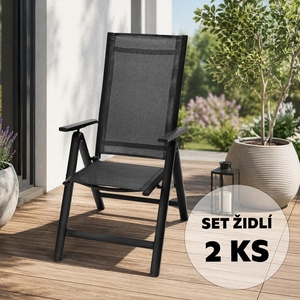 Set 2 ks relaxačních křesel Avenberg ISLA černá