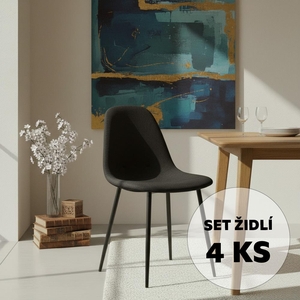 Set - 4 ks Jídelní židle AVENBERG RIVA černá