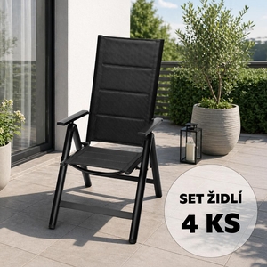 Set 4ks relaxačních křesel Avenberg ISLA PLUS černá